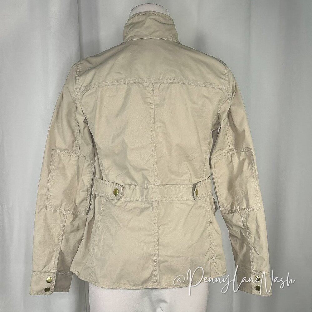 J.Crew Waxed Cotton Downtown Field Jacket XS Tan - Picture 10 of 12
